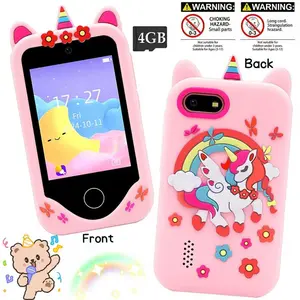 Kids Smart Phone Dual Camera Interactive Toy With 2.8 Inch High Definition Screen Music Player And Learning Games Great Gift For Kids