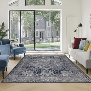 Velvet Soft Retro Persian Traditional Ethnic Pattern Printed Carpet, Vintage Design Rug, Home Decoration Carpet, Living Room Carpet, Sofa Mat, Door Mat, Shopping Mall, Coffee Shop, and other scenarios suitable for