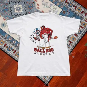 White Ball Hog Athletics cotton t-shirt