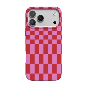 Casely iPhone 17 Pro Case | Vibe Check | Pink Checkerboard | Compatible with MagSafe | Classic Ultra Thin Design