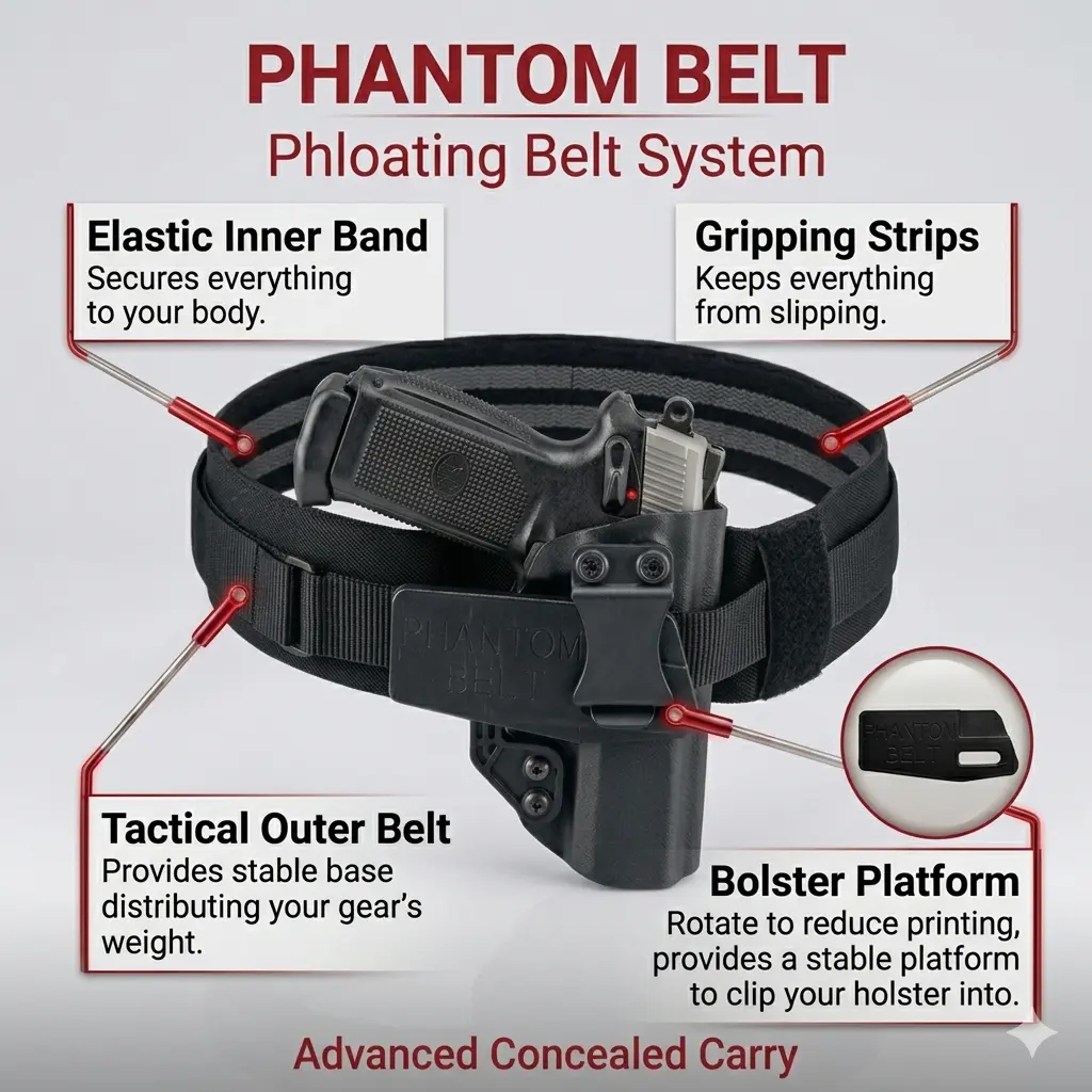 Phantom Belt- Concealed & Open Carry System