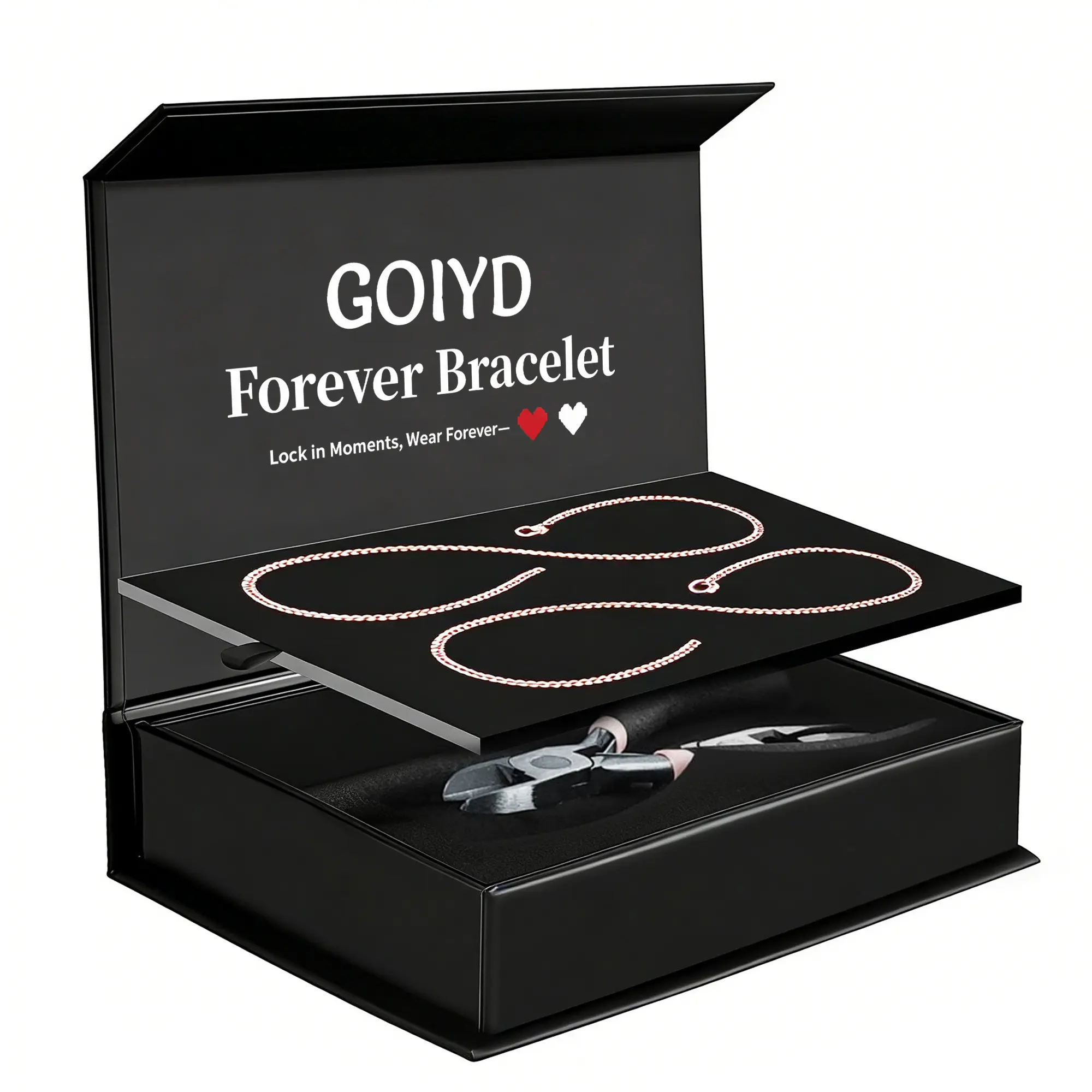 【GOIYD】Unisex Permanent Couples Bracelets with Special Clasp - Perfect Date Night Gift for Anniversary and Birthday Fashion