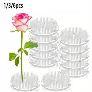 1/3/6pcs Plastic Flower Frog Pins for Decorative Floral Decoration, Japanese Style Flower Frog Stand for Plant Decor, Party/wedding Decoration
