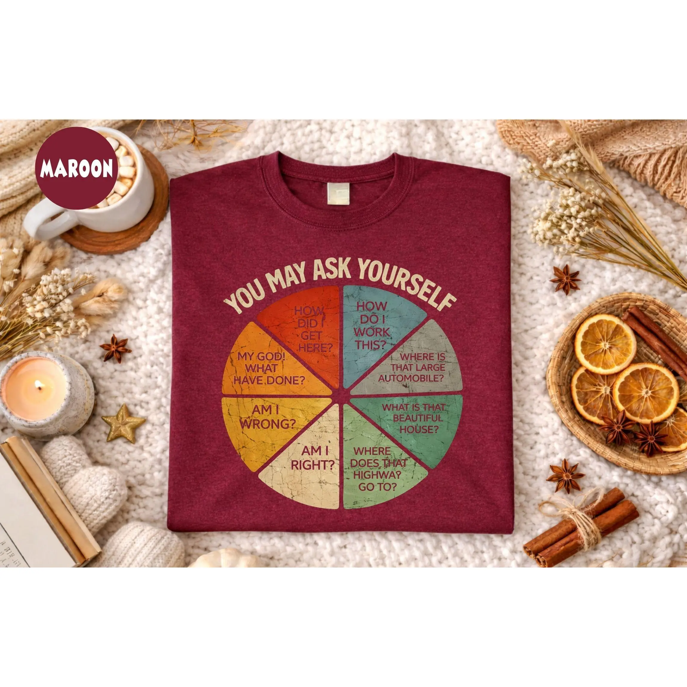 Vintage Ask Yourself Retro Pie Chart 80s Music T-Shirt Nostalgic Eighties Humor Graphic Tee Inspired Design,