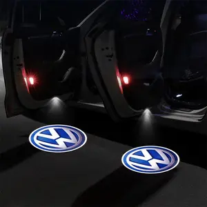 2pcs LED Car Door Logo Welcome Ghost Shadow Light Courtesy Lamp Projector Lamp For For VW Passat B6 B7 B8 B9 Touareg Golf 5 6 7 Jetta MK6 MK7 GTI R Auto Accessories
