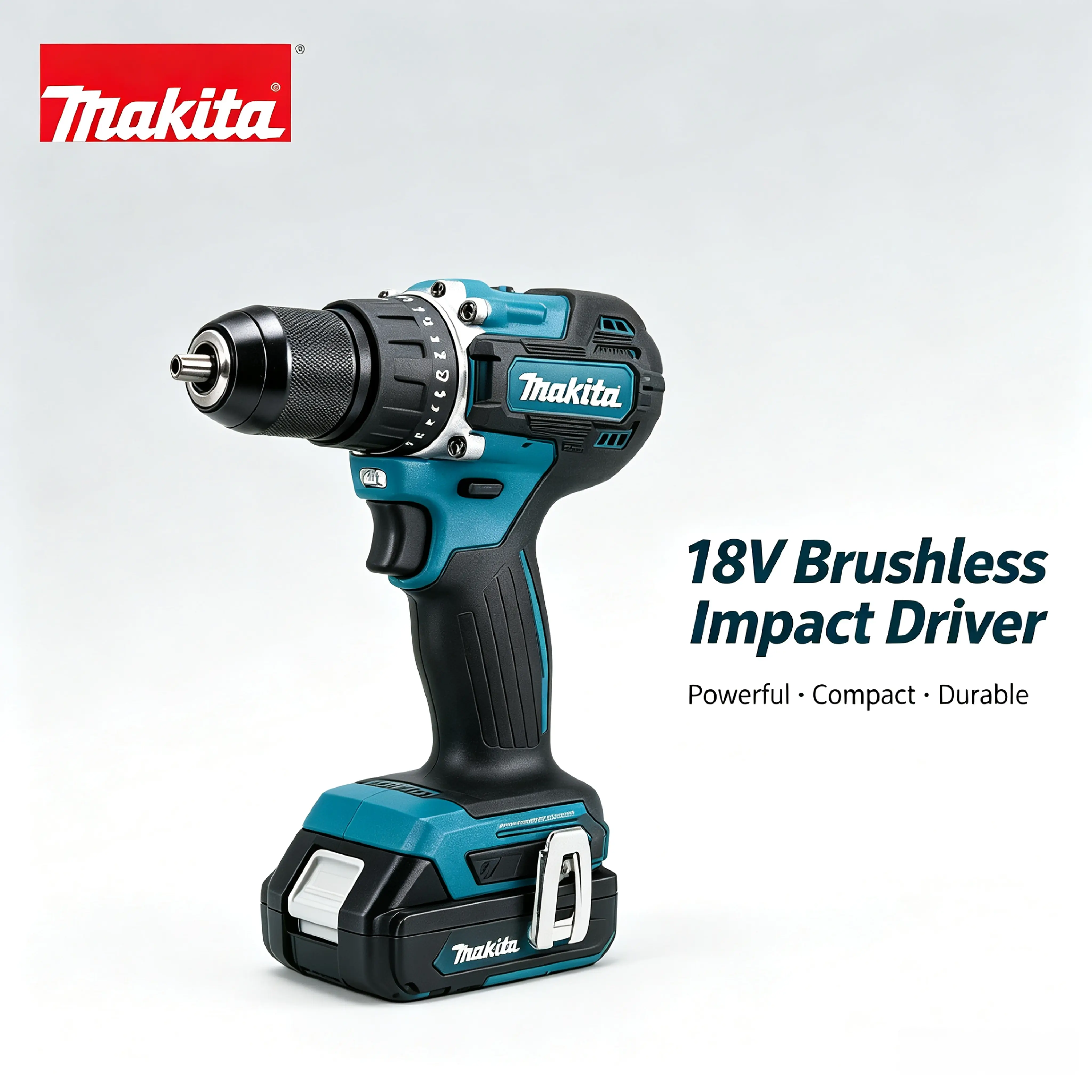 Makita DDF487 18V 1/2In Brushless Drill Driver Kit For Cabinet Installation & Furniture Assembly With Carry Case & Charger