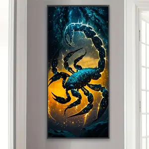 Scorpion Pattern DIY Diamond Arts Colorful Painting Kit without Frame, 5D Diamond Arts Colorful Painting Kit, Wall Art Decor for Home Living Room Bedroom
