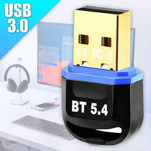 USB Bluetooth Adapter, Bluetooth Dongle for Desktop and Laptop Computers, Bluetooth 5.4, Ultra-Low Latency, Wireless Bluetooth 5.4 Adapter, Portable Bluetooth Adapter
