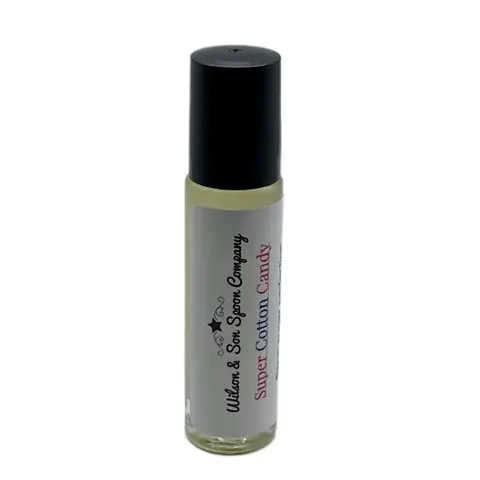 Super Cotton Candy Scented Sweet Almond Base Body Oil - 10ml Vegan Cosmetic Roll-On, Durable Long-Lasting Gentle Fragrance, Skin Friendly, Scent-Enhancing, For Normal Skin, Beauty & Personal Care Massage Oil