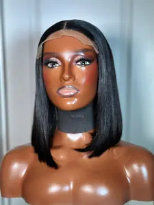 SDD Vietnamese Bone Straight 12inches Wig with 5by5 Closure - Sleek Natural Versatile for Everyday Glam