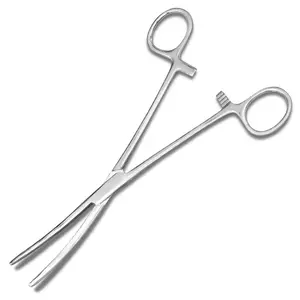10" Curved Stainless Steel Mosquito Forceps (RI 526-G CU Model) - Curved Handle, Hook Removal Function, Locking Clamp Hand Tool, Hand Tools
