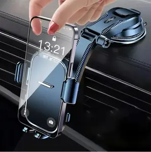 1pc Stylish Model Car Phone Stand Upgrade Adjustable Horizontal And Vertical Phone Stand Universal Suction Cup Stabilizes In-car Navigation Mount For Car Dashboard, Compatible With All Phones