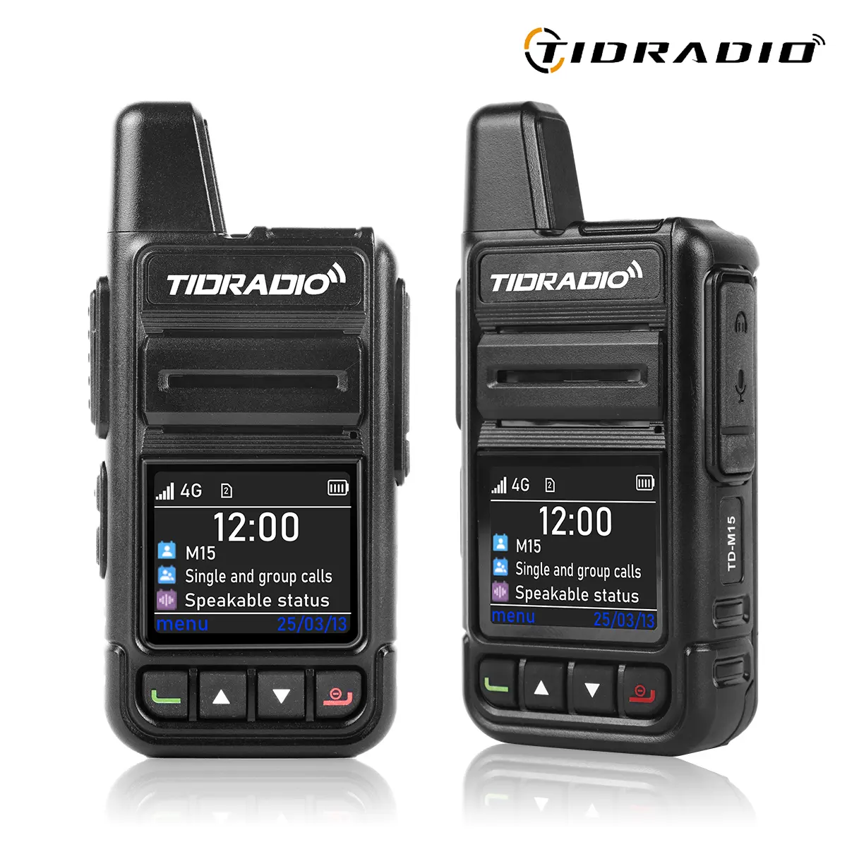 Lifetime Free TIDRADIO M15 Global Walkie Talkies POC Radio PTT 5000 Miles Long Range 4G Network 2 Way Radio 3000 mAh battery, 120 hours Long Battery ASE256 Encryption for Teams/Families/Outdoor/Hunting/Logistics/Fleets/Construction/Security/Hotels