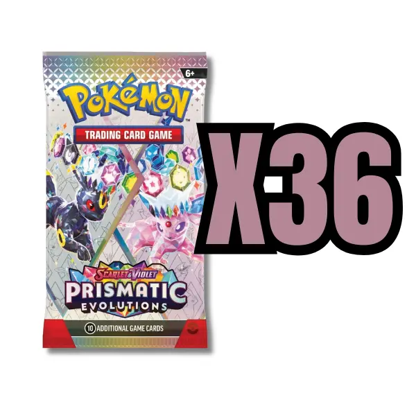 Prismatic Evolutions - 36 Pokemon Booster Packs - TikTok Shop Prismatic Evolutions - 36 Pokemon Booster Packs - TikTok Shop