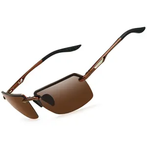 BIRCEN Classic Polarized Sunglasses for Men – UV400 Protection, Ultralight Frameless Shades for Driving & Fishing-BC8805 angular glasses