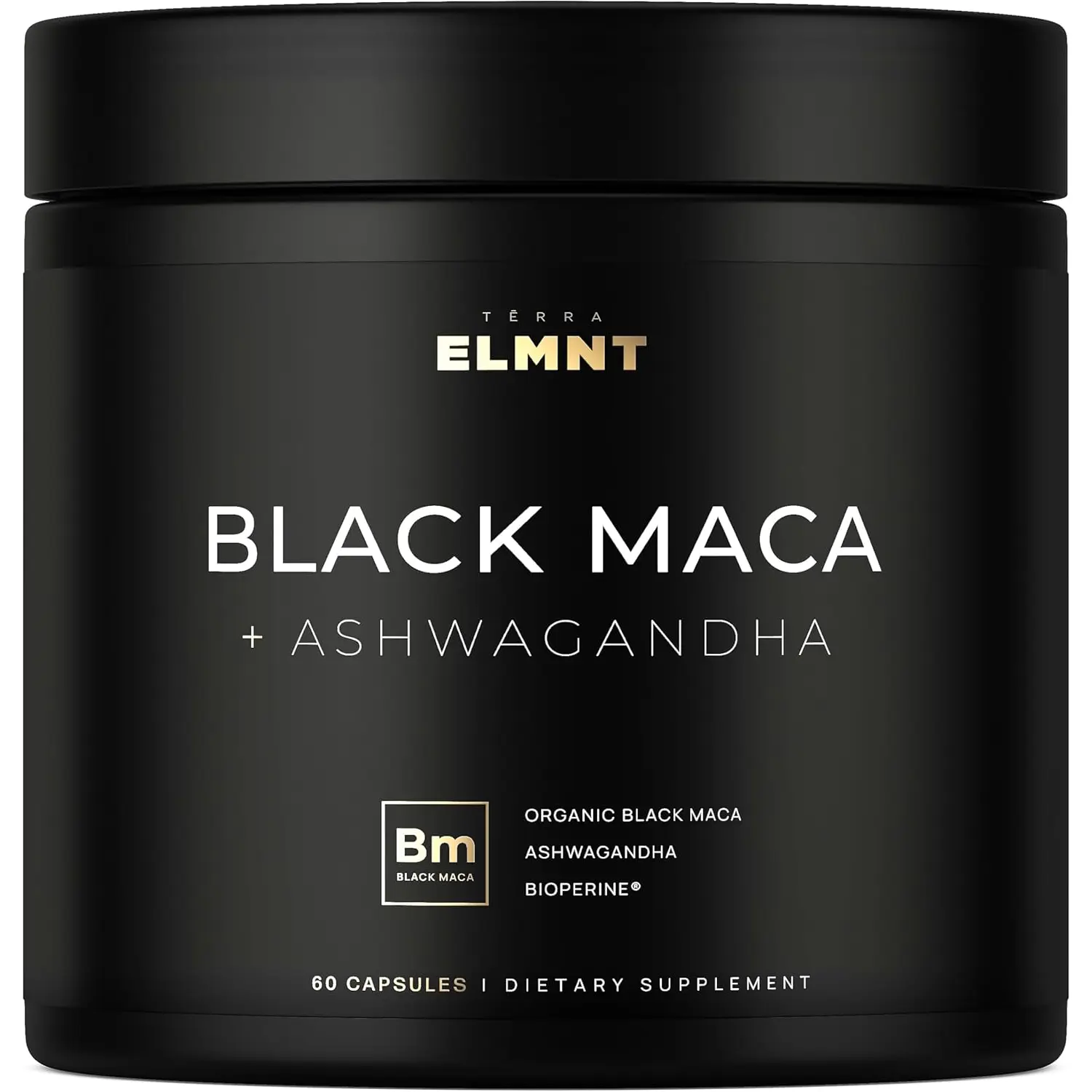 Organic Black Maca Root Capsules with Ashwagandha Maca Root Supplement Gelatinized Peruvian Maca 40 to 1 Extract