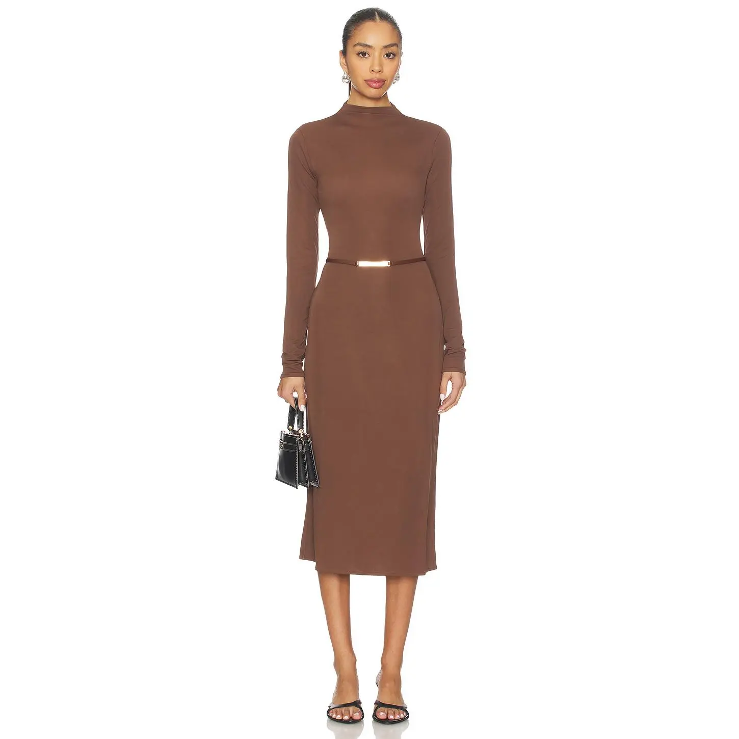 L'Academie Lune Midi Dress in Chocolate Brown - TikTok Shop L'Academie Lune Midi Dress in Chocolate Brown - TikTok Shop