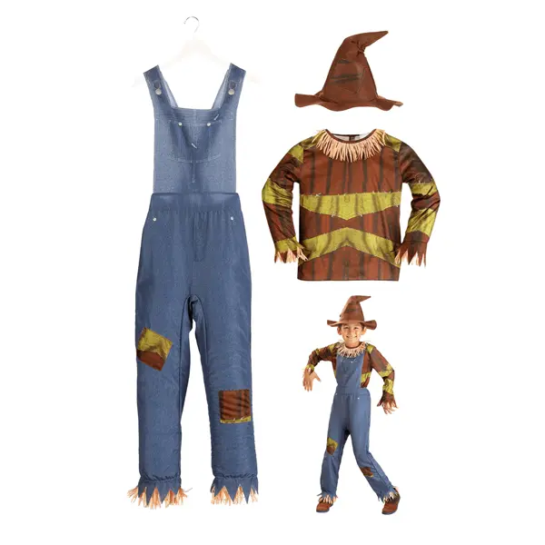 HalloweenCostumes Boys' Iconic Scarecrow Costume, Knit Design with Patches and Rivets for Themed Events
