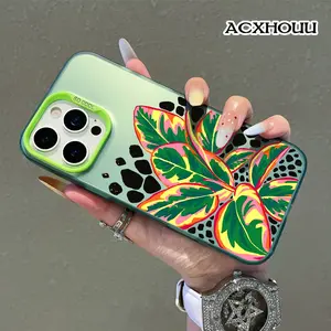 TPU Case for iPhone 17 16 Pro Max 15 Plus 14 13 12 11 XR XS Neon Foliage Pop Aesthetic, Trendy, Pattern Phone Cover  case