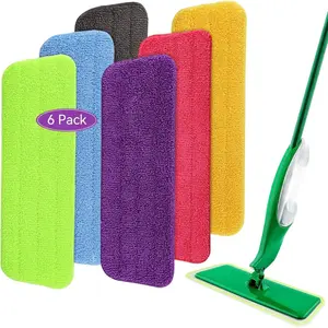 6 Pack Spray Mop Refills Compatible for Libman Freedom Spray Mop Replacement,Reusable & Washable Microfiber Floor Cleaning Mop Pads for Spray Mop,Halloween Party Gifts,Hand Tools Kits