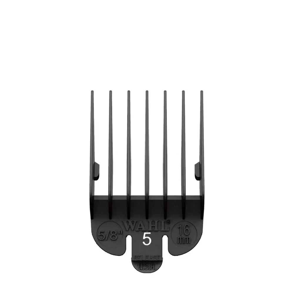 WAHL No. 5 Plastic Guide Comb Attachment, 5/8-inch (16 mm), Secure Fit for All Taper Clippers, Durable Design, Manual Power