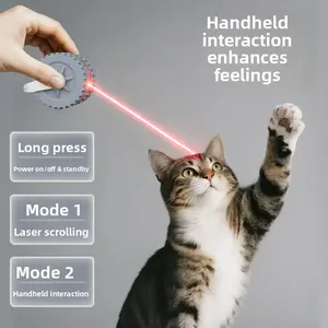Infrared Laser Cat Teaser Ball Automatic Cat Toy Ball Self-Entertainment Gadget with Mouse Tail Pet Supplies Dual-mode Adjustment for Interactive Cat Play