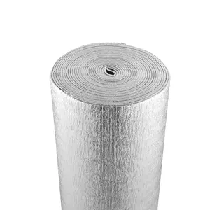 VEVOR Double Reflective Insulation Roll,  , Foam Core Radiant Barrier, 5.5mm 48 in x 50 ft, Double-Sided Aluminum Foil EPE Foam Heat Reflective Shield, Thermal Insulation Roll for Window RV Roof