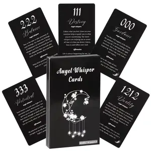 Angel Whisper Cards Tarot Deck 26pcs English Version, Word Cards, Portable Fortune-Telling Card Game, Educational Multiplayer Game, Family Fun Game, Easter Christmas Halloween Gift