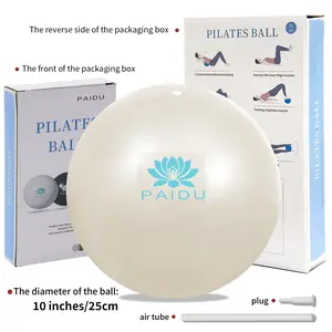 PAIDU Pilates Ball PVC 10-inch Core, Anti-Explosion and Anti-Slip Mini Yoga Balls, Suitable for Pilates, Yoga, Core Training, Physical Therapy, Balance, Stability, Stretching Exercises