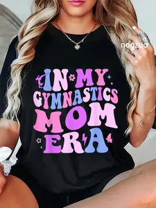 100% Cotton Unisex In My Gymnastics Mom Era Groovy Gymnastics Mom Mothers Day T-Shirt