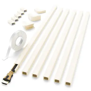 Cord Hider, 94In One-Cord Channel Cord Cover Wall, Paintable Cable Hider, Wire Hider Covers for Cords, Cable Cover Raceway, Cord Hiders for Tv Wires on Wall, 6xL15.7 W0.59 H0.4In, Small, Beige