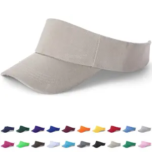 Sun Visor Hat for Men and Women, Velcro Adjustable for All Adult Sizes, Solid Colors