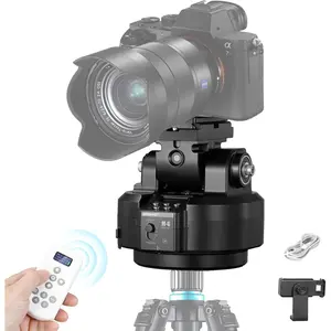 M6 Auto   Motorized Rotating Panoramic Tripod , Remote Control 360? Pan Tilt  with Mobile Phone Clip for DSLR Cameras, Camcorders, Smartphones, Tripod