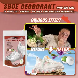 Odor Eliminator Shoe Deodorizer Ball, Long-Lasting Freshness Footwear Odor Absorbent, Sports Shoes Air Purifier, Shoe Cabinet Refresher
