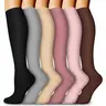 Women's Over-the-Knee Compression Sporty Socks (6 Pairs) - Breathable, Anti-Slip, Supportive, Reinforced Weave Active Polyester Athletic Socks for Daily/Fitness, All Seasons Gear
