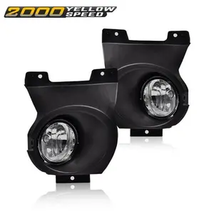 Fit For 2011-2014 Ford F150 Front Bumper Driving Lamps W/ Bulbs Fog Lights Pair BlackSmokedChrome LED Headlights