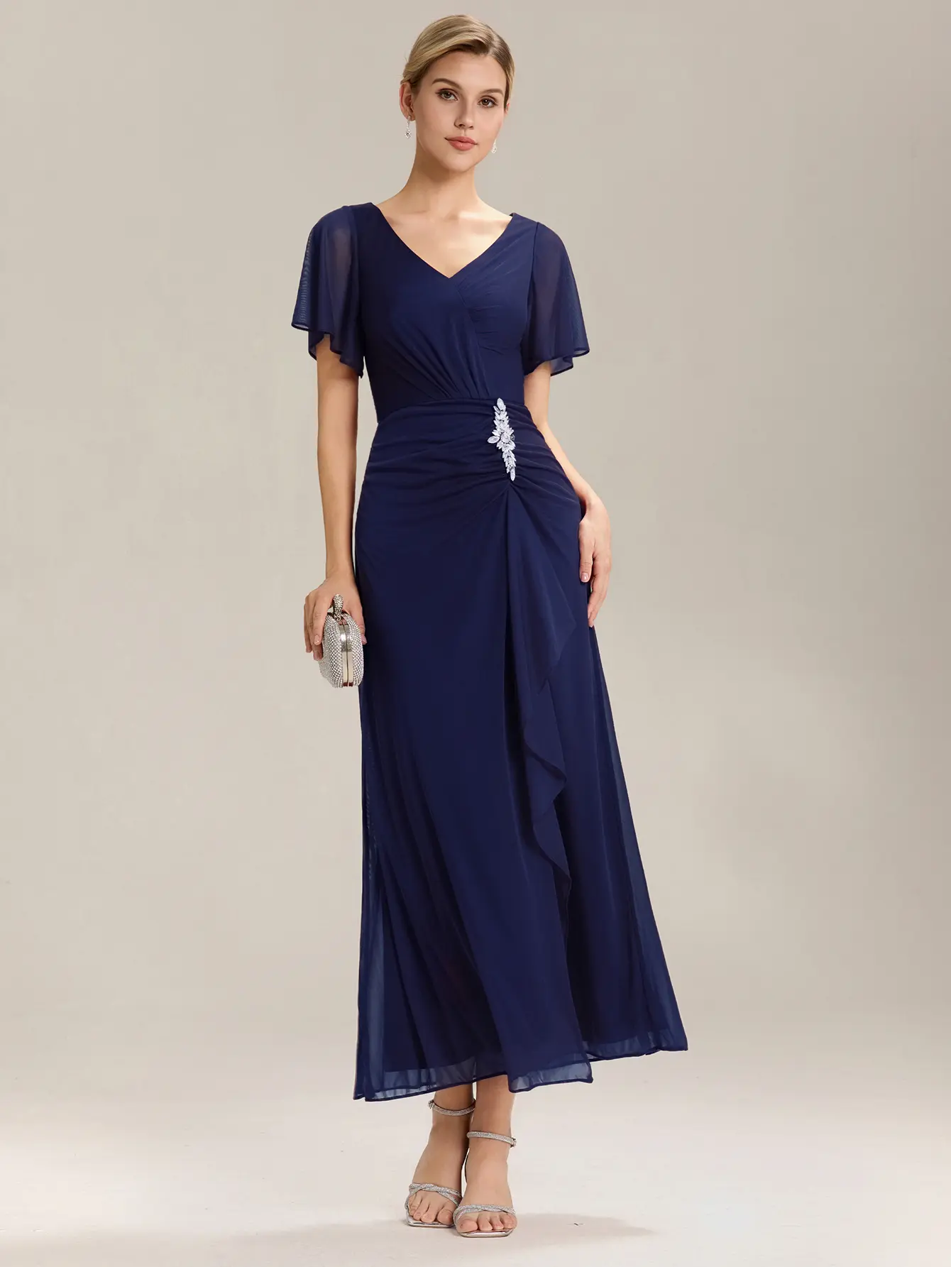 Ever-Pretty dress holiday dress, Flowy Maxi Dress , V - Neck, Flutter Sleeves & Draped Skirt , Formal dress,Evening dress,party dress 02323 - TikTok Shop Ever-Pretty dress holiday dress, Flowy Maxi Dress , V - Neck, Flutter Sleeves & Draped Skirt , Formal dress,Evening dress,party dress 02323 - TikTok Shop