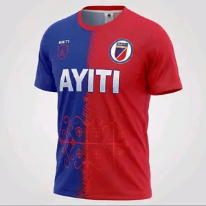 elevate your game with Zaka Athletic Wear - Haiti Ayiti Jersey with black Red , Black Design