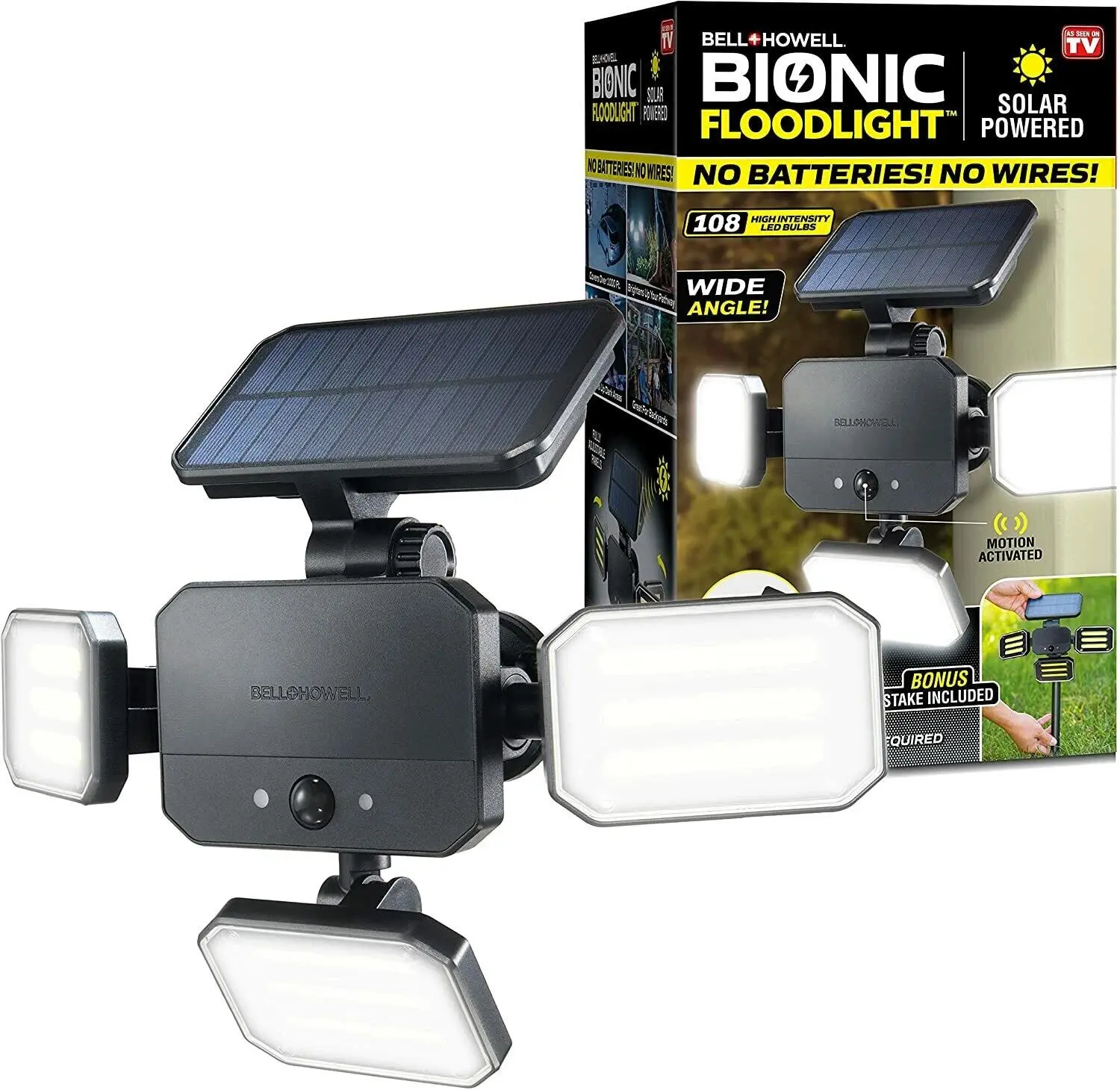 Bell+Howell Bionic Flood Light - Home Improvement Tool, Garden Watering Equipment Companion, Hose Accessory
