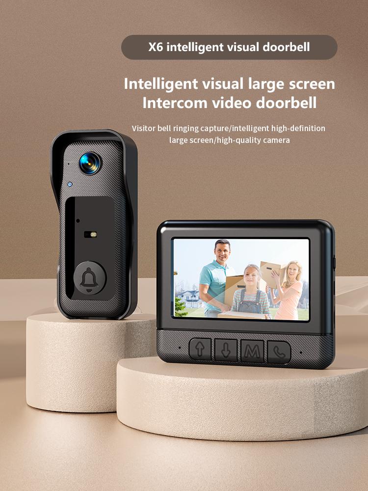 Wireless Video Doorbell with 4.3-inch Color Screen, Night Vision & Waterproof Design,2.4G Connectivity, Long Battery Life,Includes Chime & Accessories Wireless Video Doorbell with 4.3-inch Color Screen, Night Vision & Waterproof Design,2.4G Connectivity, Long Battery Life,Includes Chime & Accessories