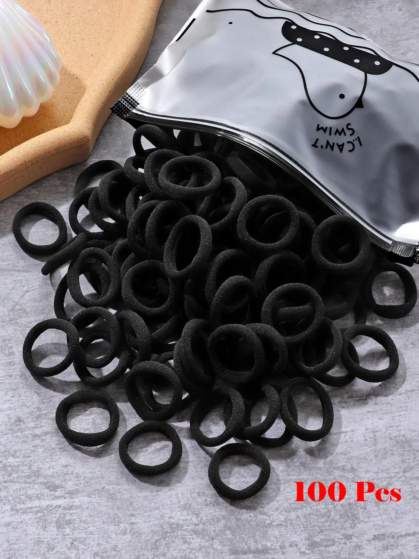 Women's Minimalist Solid Color Elastics Hair Ties, High Stretch Hair Ties, Gifts for Her, Casual Hair Accessories for Women & Girls, Minimalist Headwear Suitable for Thick Ponytails, Rubber Band, Elastic Hair Accessory