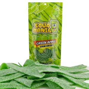 Sour Mania Extreme Sour Gummy Belts 3.6 oz Green Apple