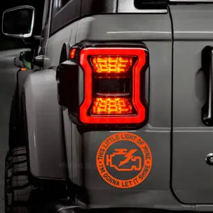 Check Engine Light Set of 2 Vinyl Decals for Vehicle Decor & Personalization Vinyl Stickers Over 40+ Color Options Trust God Design