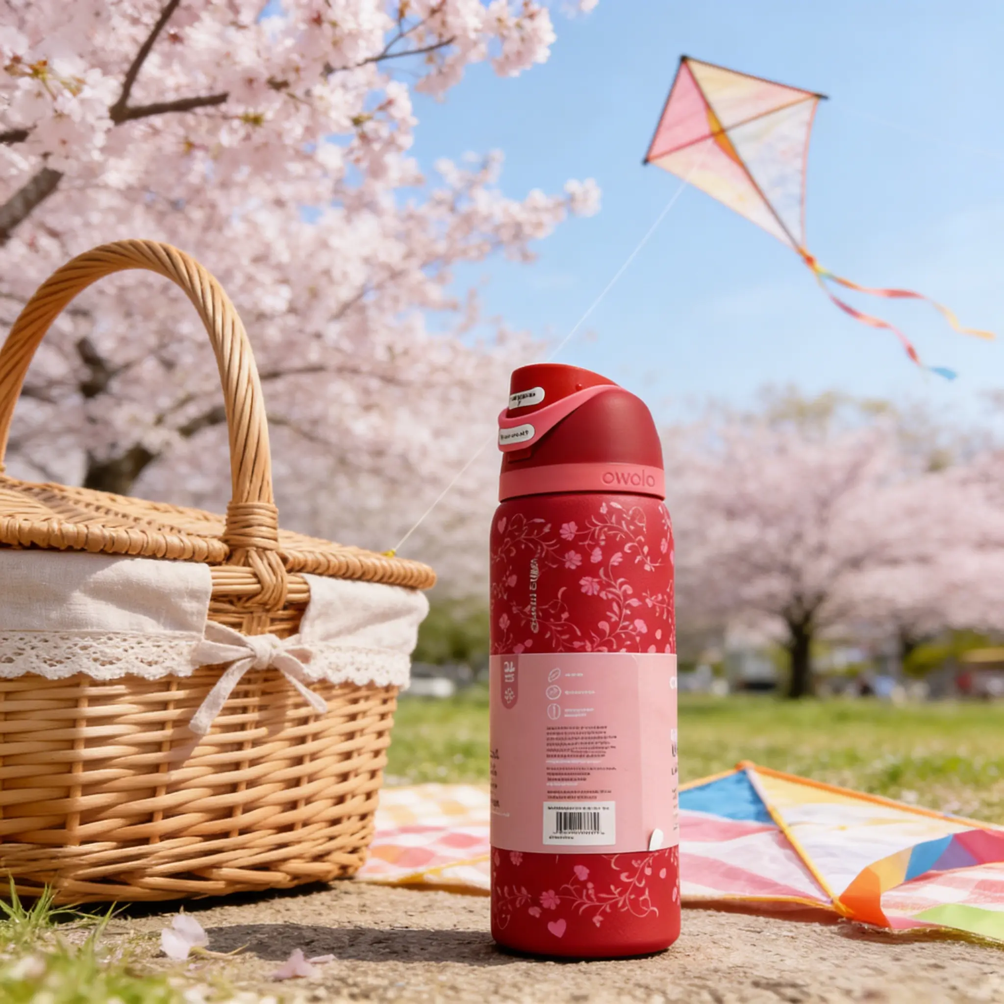 Owala 32oz Capacity Magenta Floral Special Edition Stainless Steel Thermal Insulated Water Bottle - Leak-Proof Lid, Tumbler, Stylish Portable Flask, Kitchenware Drinkware for Gifting, Daily Hydration, Plant Lovers