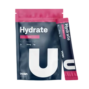 UCAN Berry Electrolyte Powder - 12 servings, Zero Sugar, 5 Essential Electrolytes, Naturally Sweetened