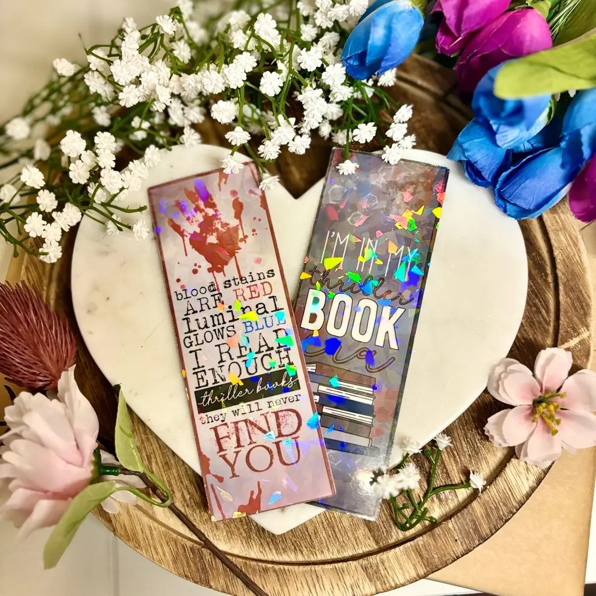 Pack of 4 Thriller Bookmarks Fully Laminated