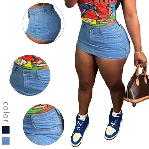 Women's High Waisted Skinny Denim Shorts - Light Wash Jean Shorts Casual Streetwear Summer Outfits