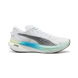 PUMA Mens Deviate Nitro 3 Wide Running Sneakers Shoes - White