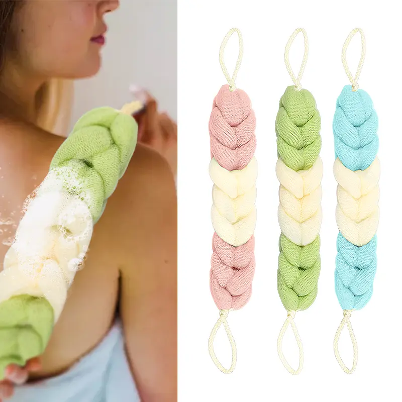 Bath Shower Loofah 3 Pack, Exfoliating Sponge Back Body Scrubber Soft Mesh Wash Accessories Skin Care