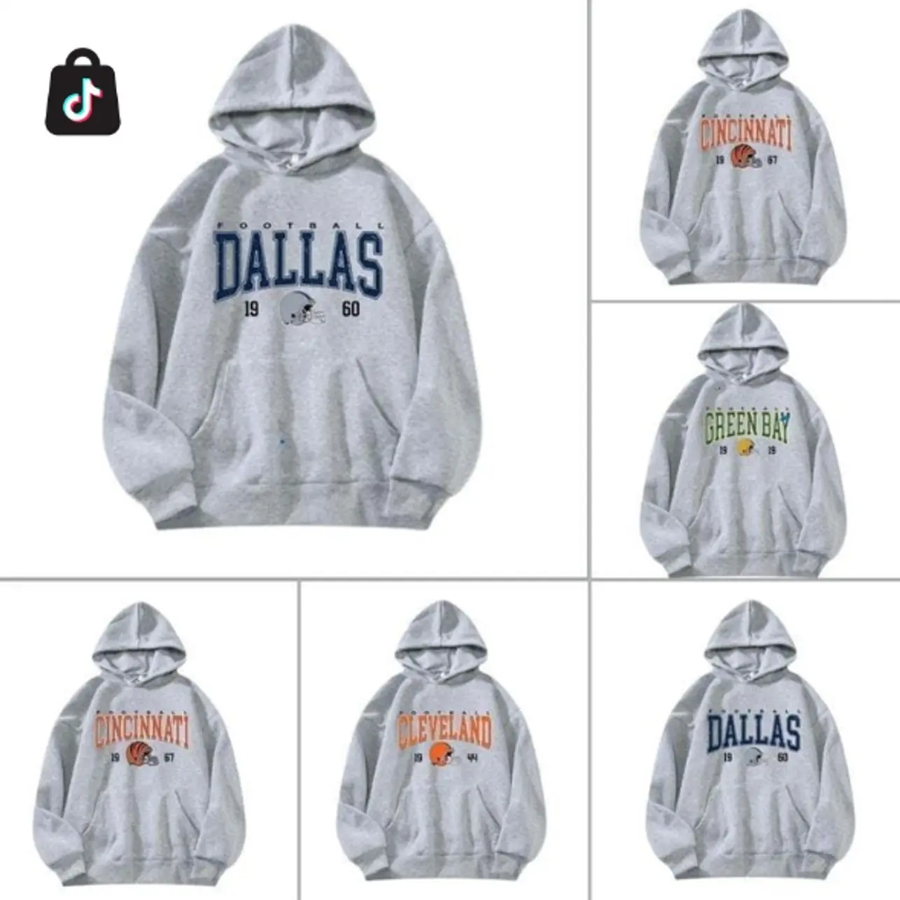 [Sale off 50%] All Team Football Hoodie, Retro Football Hoodie, All Team Vintage Hoodie, Gift for Men and Women ZWO